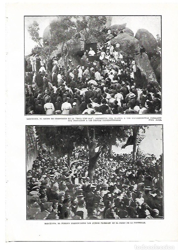 Colecionismo: A&Ntilde;O 1913 RECORTE PRENSA LA ROCA D'EN PLA ARBUCIES OBISPO DE CIENFUEGOS FIESTAS CONSTATINIANAS
