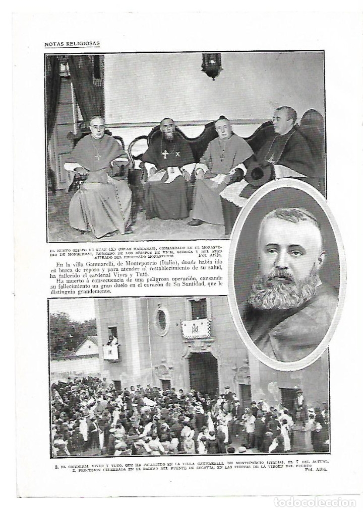 Collezionismo: A&Ntilde;O 1913 RECORTE PRENSA MADRID BARRIO PUENTE DE SEGOVIA PROCESION FIESTAS VIRGEN DEL PUERTO