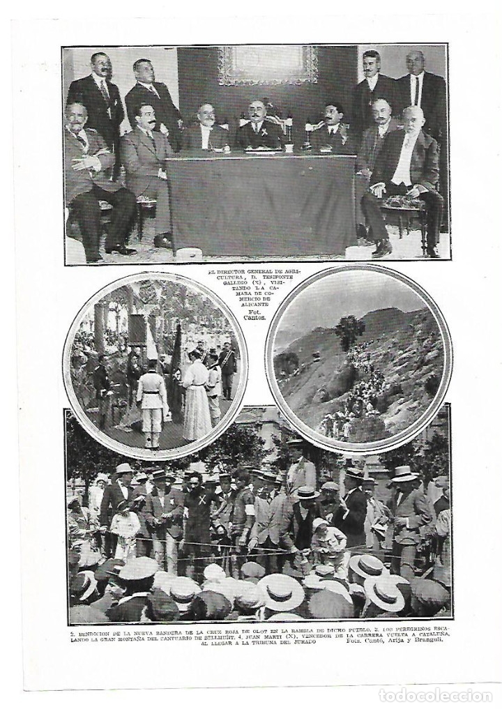 Colecionismo: A&Ntilde;O 1913 RECORTE PRENSA BENDICION DE LA NUEVA BANDERA DE LA CRUZ ROJA DE OLOT CREU ROJA