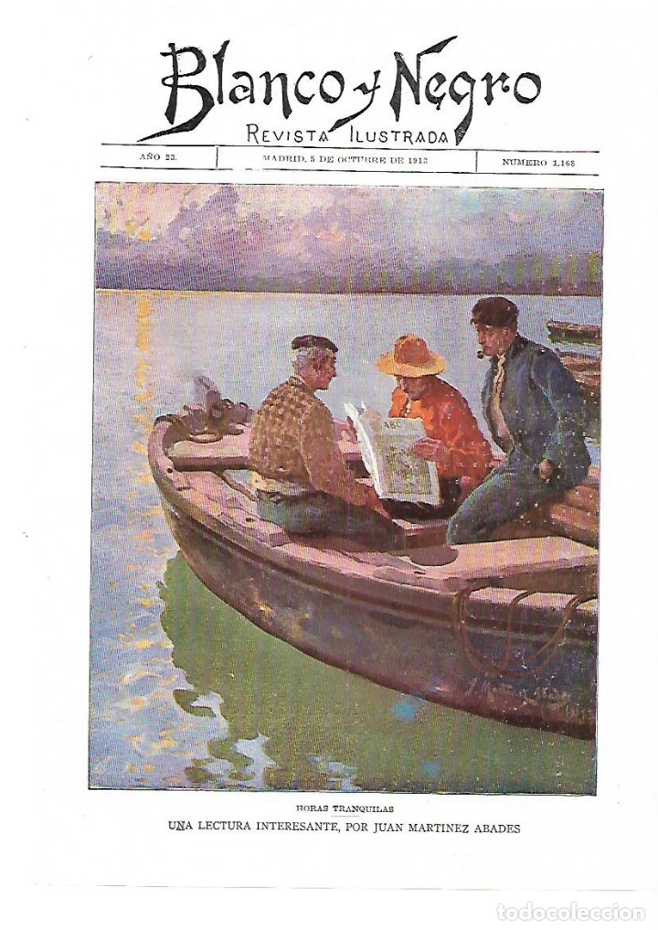 Sammelleidenschaft Papier: A&Ntilde;O 1913 RECORTE PRENSA PINTURA DIBUJO REPRODUCCION UNA LECTURA INTERESANTE JUAN MARTINEZ ABADES