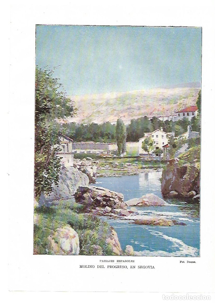 Collectionnisme: A&Ntilde;O 1913 RECORTE PRENSA FOTOGRAFIA DUQUE REPRODUCCION MOLINO DEL PROGRESO SEGOVIA