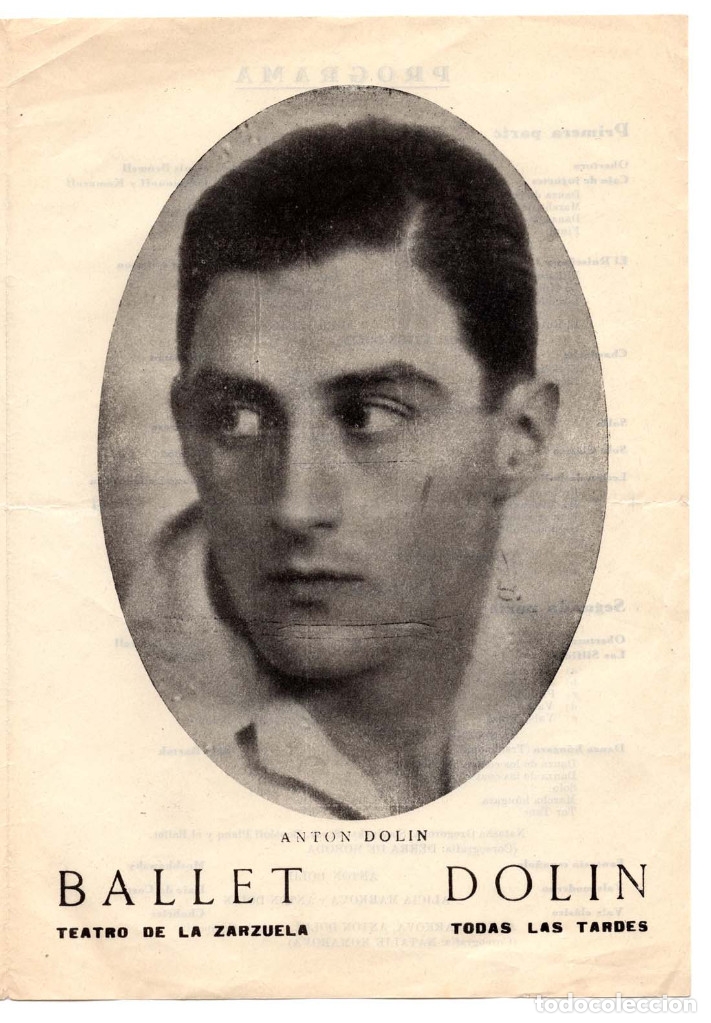 Coleccionismo: PROGRAMA DE TEATRO DE LA ZARZUELA - BALLETS ANTON DOLIN - 1933 - Foto 1