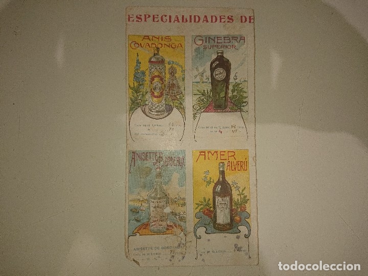 Coleccionismo: Antigua Carta de Ventas De ANIS COVADONGA-GINEBRA SUPERIOR- ANISETTE DE BORDEAUX- . LEER Descripcion