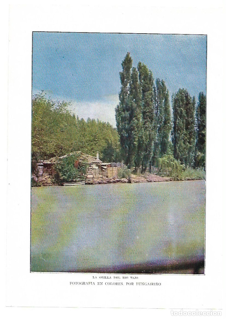 Sammelleidenschaft Papier: A&Ntilde;O 1913 RECORTE PRENSA FOTOGRAFIA FUNGAIRI&Ntilde;O LA ORILLA DEL RIO TAJO