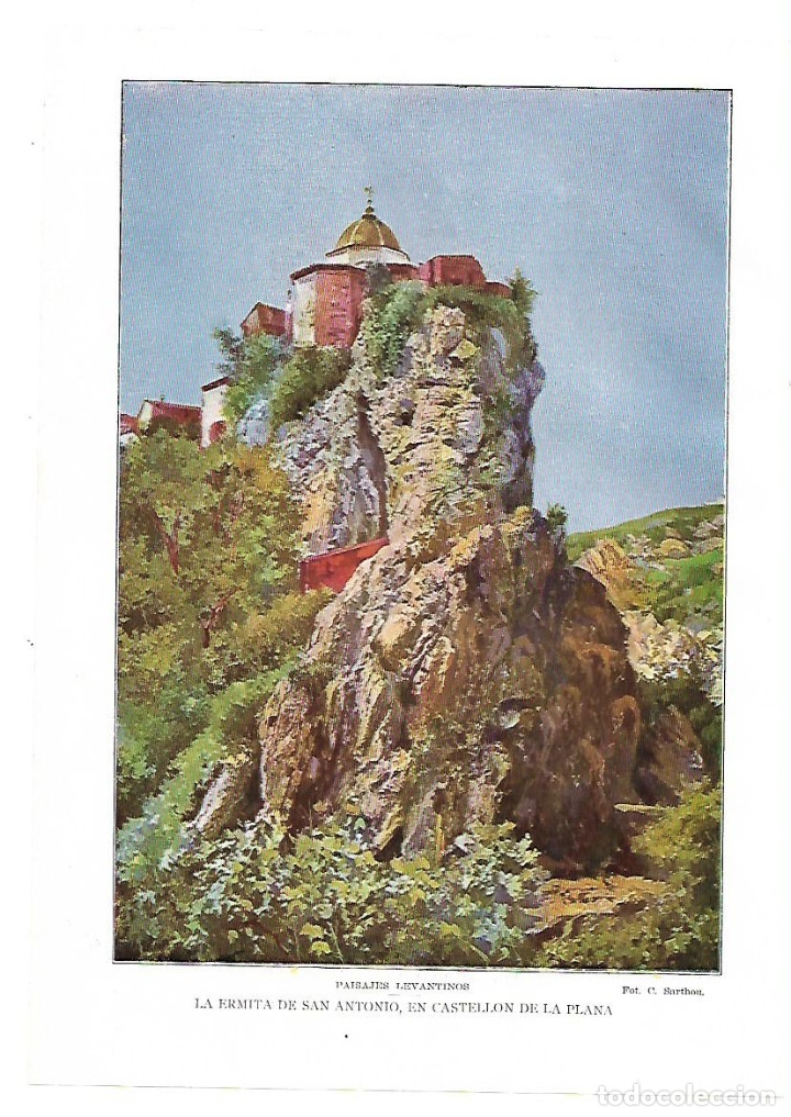 Collectionnisme: A&Ntilde;O 1913 RECORTE PRENSA FOTOGRAFIA ERMITA DE SAN ANTONIO CASTELLON DE LA PLANA FOTO SARTHOU
