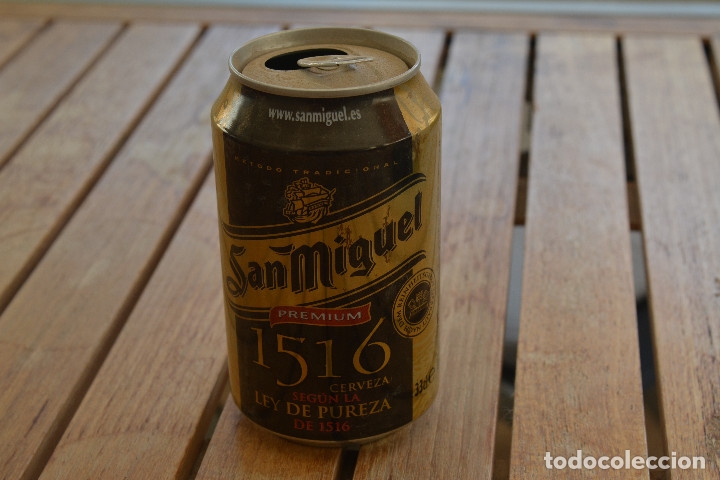 Coleccionismo: LATA DE CERVEZA .MARCA SAN MIGUEL 1516 (ESPA&Ntilde;A)
