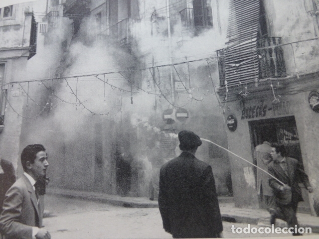 Sammelleidenschaft Papier: VALENCIA FALLAS LA TRACA ANTIGUA LAMINA HUECOGRABADO A&Ntilde;OS 50