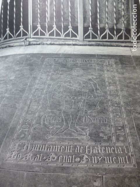 Sammelleidenschaft Papier: VALENCIA CATEDRAL SEPULCRO ANTIGUA LAMINA HUECOGRABADO A&Ntilde;OS 50
