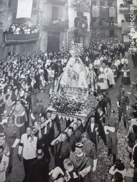 Sammelleidenschaft Papier: VALENCIA PROCESION DE LA VIRGEN DE LOS DESAMPARADOS ANTIGUA LAMINA HUECOGRABADO A&Ntilde;OS 50