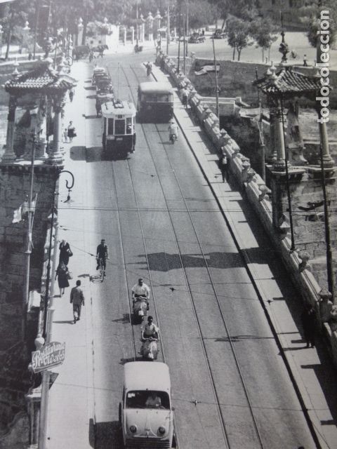 Sammelleidenschaft Papier: VALENCIA PUENTE REAL ANTIGUA LAMINA HUECOGRABADO A&Ntilde;OS 50