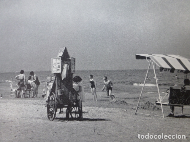 Sammelleidenschaft Papier: VALENCIA PLAYA DEL GRAO FOTOGRAFO MINUTERO ANTIGUA LAMINA HUECOGRABADO A&Ntilde;OS 50