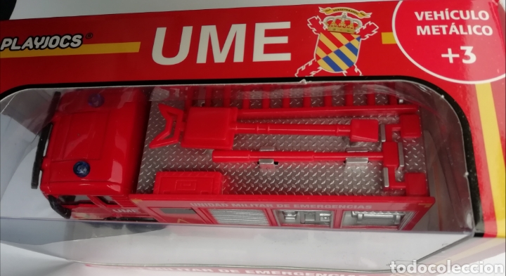 PLAYJOCS Camión De Bomberos UME GT-8150: Vehículo De Metal Y Plástico, Juguete Para Niños (Caja 16x8x6 Cm)