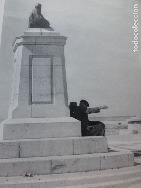 Coleccionismo: VALENCIA PLAYA MONUMENTO A SOROLLA ANTIGUA LAMINA HUECOGRABADO A&Ntilde;OS 50