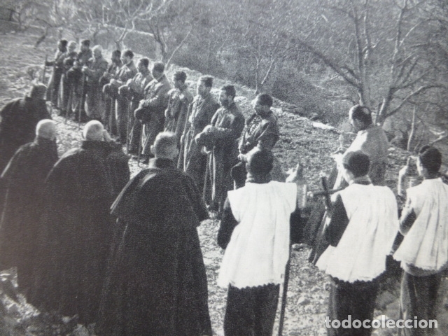 Sammelleidenschaft Papier: USERAS CASTELLON LOS DOCE PELEGRINS ANTIGUA LAMINA HUECOGRABADO A&Ntilde;OS 50