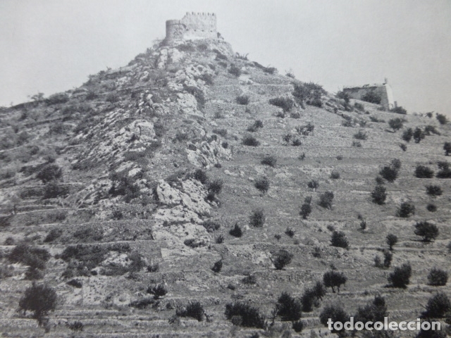 Sammelleidenschaft Papier: VISTABELLA CASTELLON CASTILLO Y ERMITA ANTIGUA LAMINA HUECOGRABADO A&Ntilde;OS 50