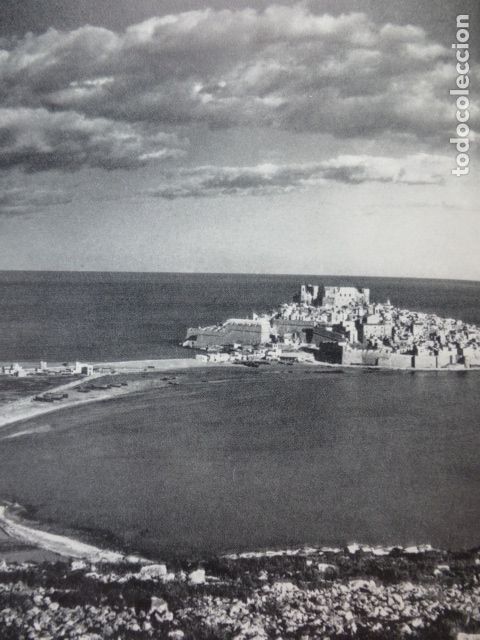 Colecionismo: PE&Ntilde;ISCOLA CASTELLON VISTA ANTIGUA LAMINA HUECOGRABADO A&Ntilde;OS 50