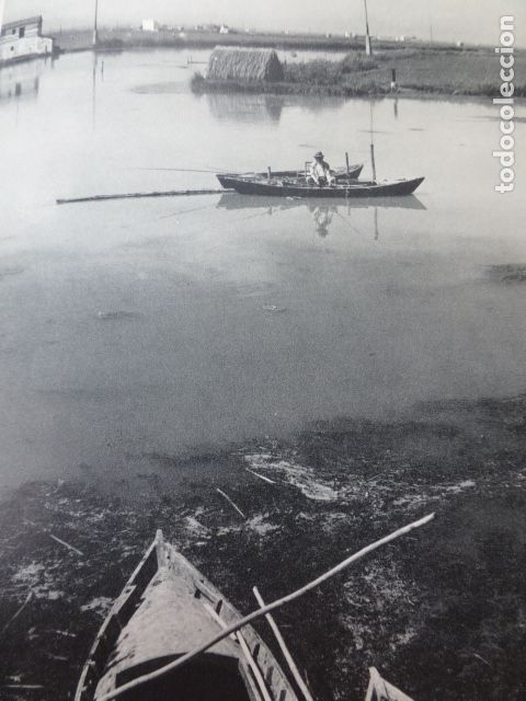 Sammelleidenschaft Papier: EL PERELLO VALENCIA ENTRADA A LA ALBUFERA ANTIGUA LAMINA HUECOGRABADO A&Ntilde;OS 50