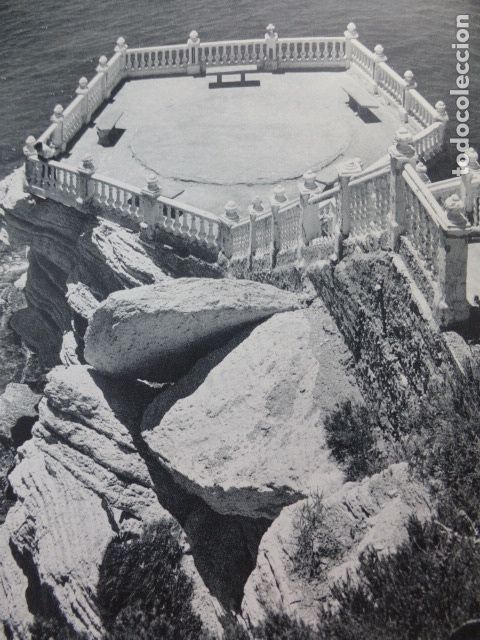 Coleccionismo: BENIDORM ALICANTE MIRADOR ANTIGUA LAMINA HUECOGRABADO A&Ntilde;OS 50