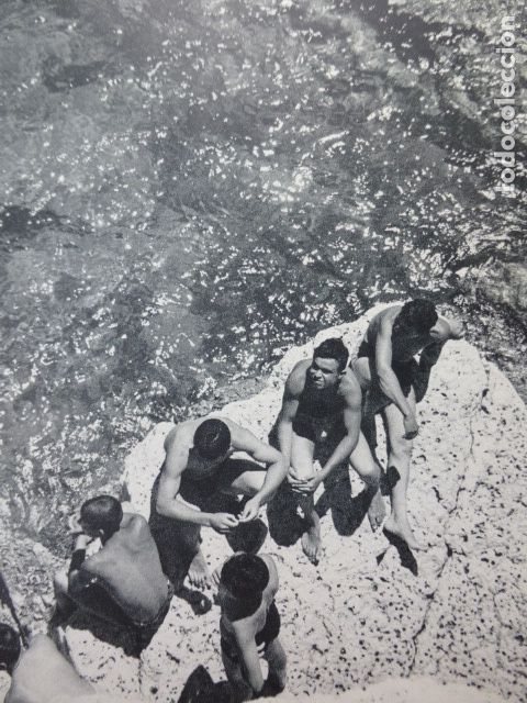 Sammelleidenschaft Papier: BENIDORM ALICANTE BA&Ntilde;ISTAS ANTIGUA LAMINA HUECOGRABADO A&Ntilde;OS 50