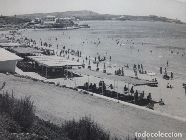 Collezionismo: ALICANTE PLAYA DE LA ALBUFERETA ANTIGUA LAMINA HUECOGRABADO A&Ntilde;OS 50
