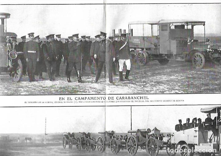 Collezionismo: A&Ntilde;O 1913 RECORTE PRENSA EJERCITO CARABANCHEL TRACTORES BATERIA REGIMIENTO DE SITIO DE SEGOVIA