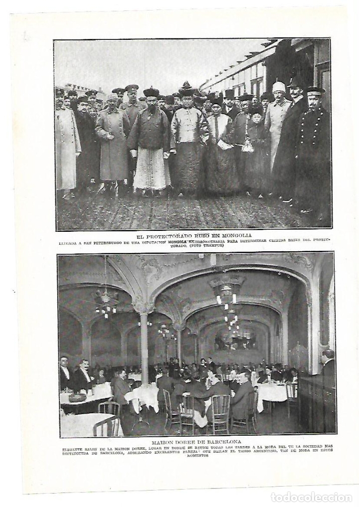Collezionismo: A&Ntilde;O 1913 RECORTE PRENSA LA MAISON DOREE DE BARCELONA SALON BAILE REUNION ALTA SOCIEDAD