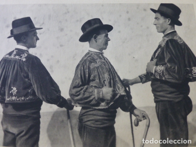 Coleccionismo: ALDEADAVILA SALAMANCA TIPOS CHARROS ANTIGUA LAMINA HUECOGRABADO A&Ntilde;OS 30
