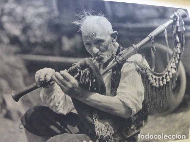 Coleccionismo: ASTURIAS GAITERO ASTURIANO ANTIGUA LAMINA HUECOGRABADO A&Ntilde;OS 30