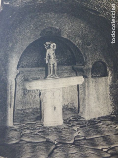 Colecionismo: SAN PEDRO DE ROCAS ORENSE  EREMITORIO ANTIGUA LAMINA HUECOGRABADO A&Ntilde;OS 40