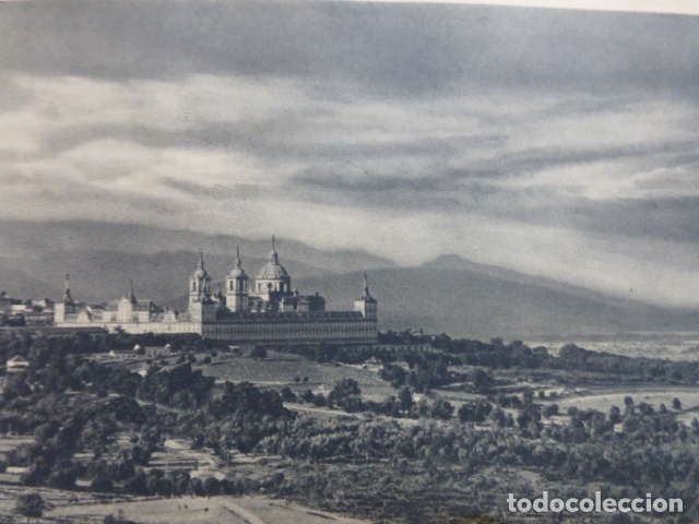 Sammelleidenschaft Papier: MONASTERIO DE EL ESCORIAL MADRID VISTA ANTIGUA LAMINA HUECOGRABADO A&Ntilde;OS 40