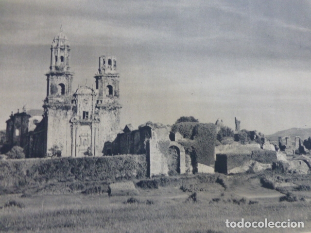 Coleccionismo: SOBRADO DE LOS MONJES LA CORU&Ntilde;A VISTA ANTIGUA LAMINA HUECOGRABADO A&Ntilde;OS 40