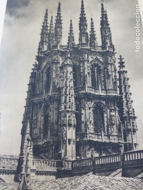 Coleccionismo: BURGOS LA CATEDRAL ANTIGUA LAMINA HUECOGRABADO A&Ntilde;OS 40