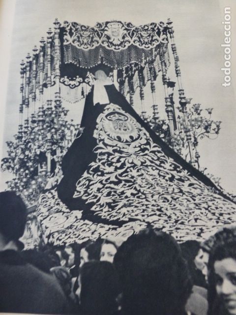 Colecionismo: MALAGA SEMANA SANTA UNA DOLOROSA ANTIGUA LAMINA HUECOGRABADO A&Ntilde;OS 40