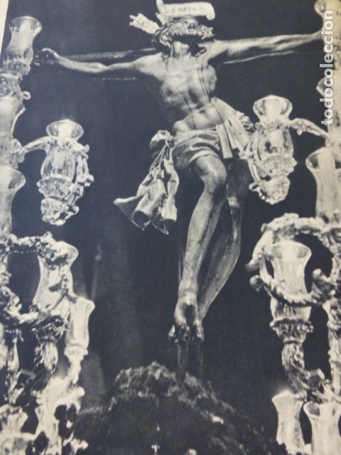 Collecting paper: SEVILLA SEMANA SANTA CRISTO DEL CALVARIO ANTIGUA LAMINA HUECOGRABADO A&Ntilde;OS 40