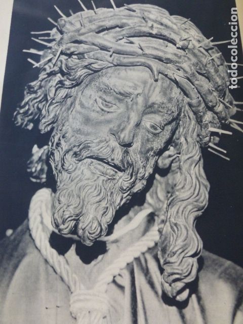 Colecionismo: SEVILLA SEMANA SANTA NUESTRO PADRE JESUS DEL GRAN PODER ANTIGUA LAMINA HUECOGRABADO A&Ntilde;OS 40