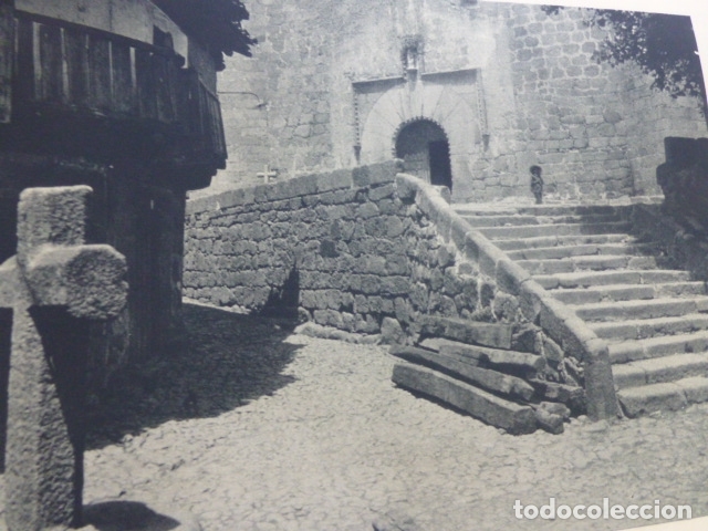 Coleccionismo: SANTA CRUZ DEL VALLE AVILA IGLESIA ANTIGUA LAMINA HUECOGRABADO A&Ntilde;OS 40
