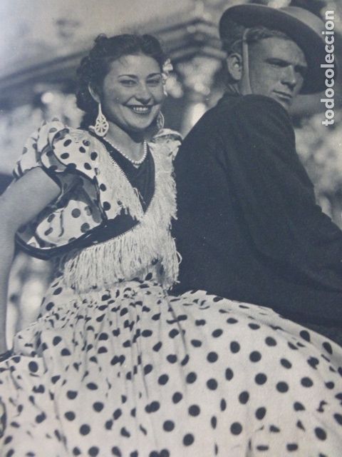 Coleccionismo: EL ROCIO ROMERIA UNA GRUPA ANTIGUA LAMINA HUECOGRABADO A&Ntilde;OS 40