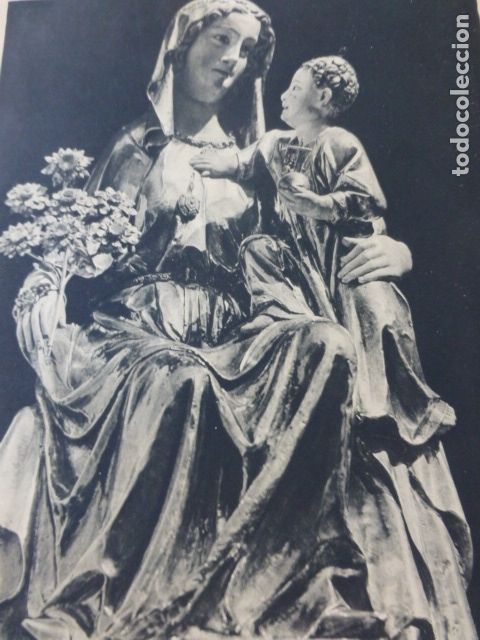 Collectionnisme: RONCESVALLES NAVARRA VIRGEN ANTIGUA LAMINA HUECOGRABADO A&Ntilde;OS 40