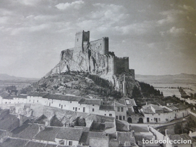 Coleccionismo: ALMANSA ALBACETE VISTA ANTIGUA LAMINA HUECOGRABADO A&Ntilde;OS 50
