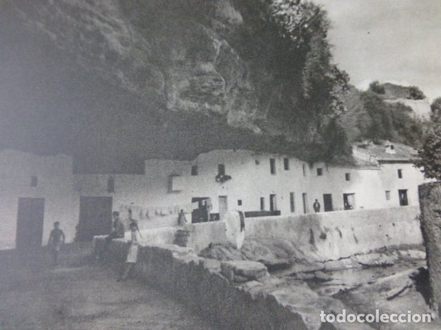 Coleccionismo: SETENIL CADIZ VISTA ANTIGUA LAMINA HUECOGRABADO A&Ntilde;OS 50