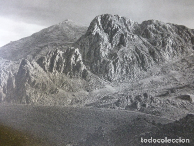 Coleccionismo: SIERRA DE GRAZALEMA CADIZ VISTA ANTIGUA LAMINA HUECOGRABADO A&Ntilde;OS 50
