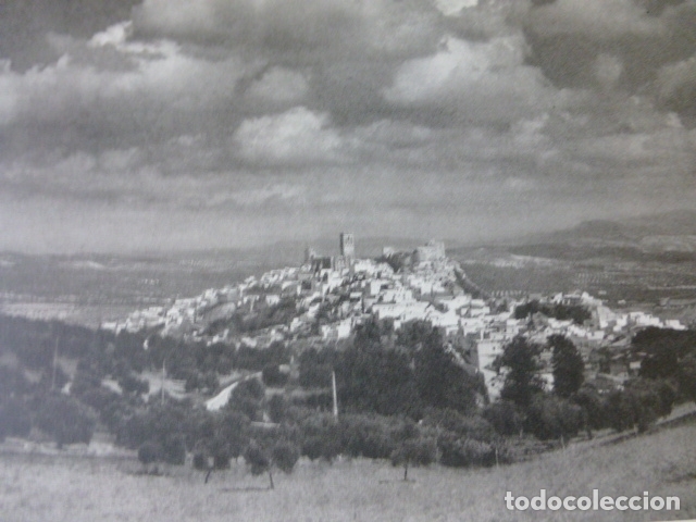 Coleccionismo: ARCOS DE LA FONTERA CADIZ VISTA ANTIGUA LAMINA HUECOGRABADO A&Ntilde;OS 50