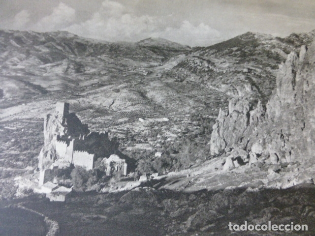 Coleccionismo: LA IRUELA JAEN PAISAJE ANTIGUA LAMINA HUECOGRABADO A&Ntilde;OS 50