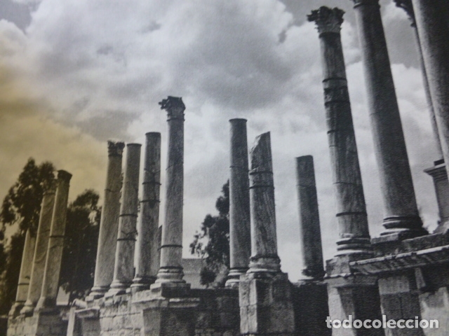 Coleccionismo: MERIDA BADAJOZ TEATRO ROMANO ANTIGUA LAMINA HUECOGRABADO A&Ntilde;OS 50