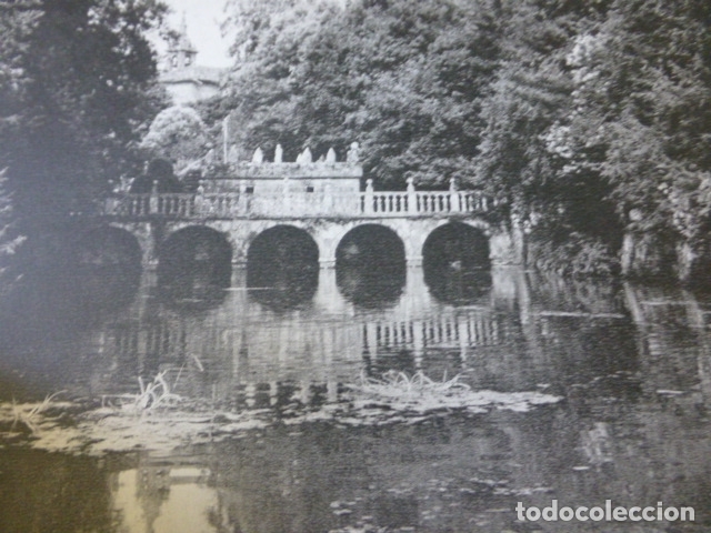 Coleccionismo: LA ESTRADA PONTEVEDRA PLAZA DE LA OCA ANTIGUA LAMINA HUECOGRABADO A&Ntilde;OS 50