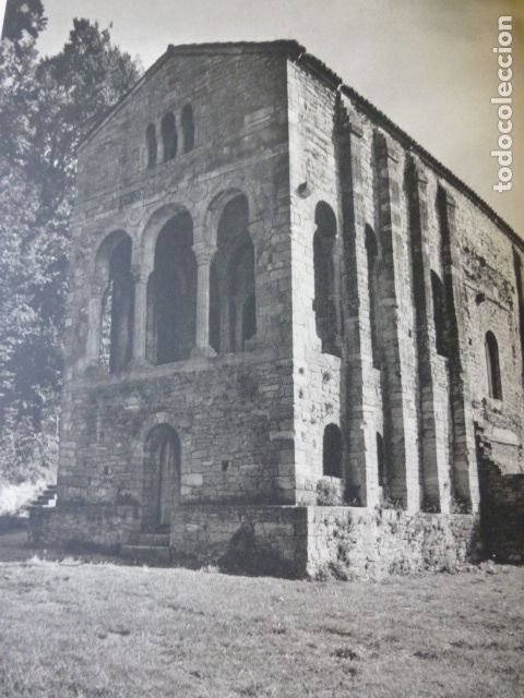Coleccionismo: OVIEDO ASTURIAS SANTA MARIA DEL NARANCO ANTIGUA LAMINA HUECOGRABADO A&Ntilde;OS 50
