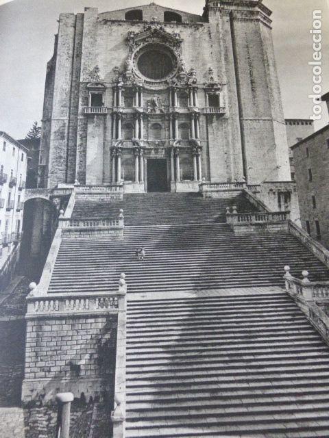 Coleccionismo: GERONA CATEDRAL ANTIGUA LAMINA HUECOGRABADO A&Ntilde;OS 50