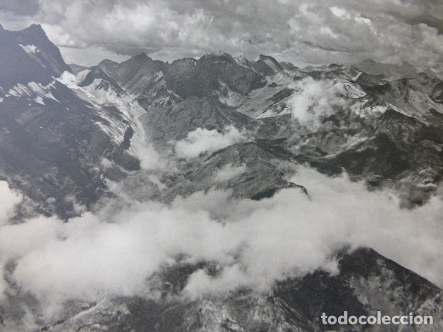 Coleccionismo: BUJARUELO HUESCA PIRINEOS ANTIGUA LAMINA HUECOGRABADO A&Ntilde;OS 50