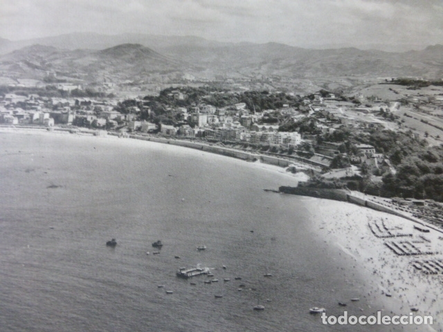 Collecting paper: SAN SEBASTIAN GUIPUZCOA VISTA ANTIGUA LAMINA HUECOGRABADO A&Ntilde;OS 50