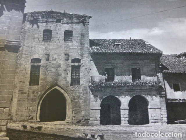 Collecting paper: SANTILLANA DEL MAR CANTABRIA TORRE DE DON BORJA ANTIGUA LAMINA HUECOGRABADO A&Ntilde;OS 50